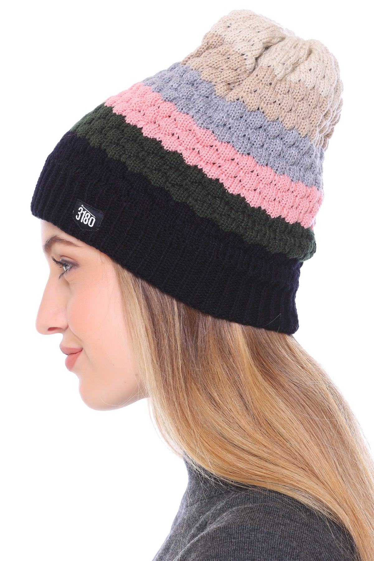 Enchanting Rainbow: Woollen Cap with Beautiful Colors for Girls