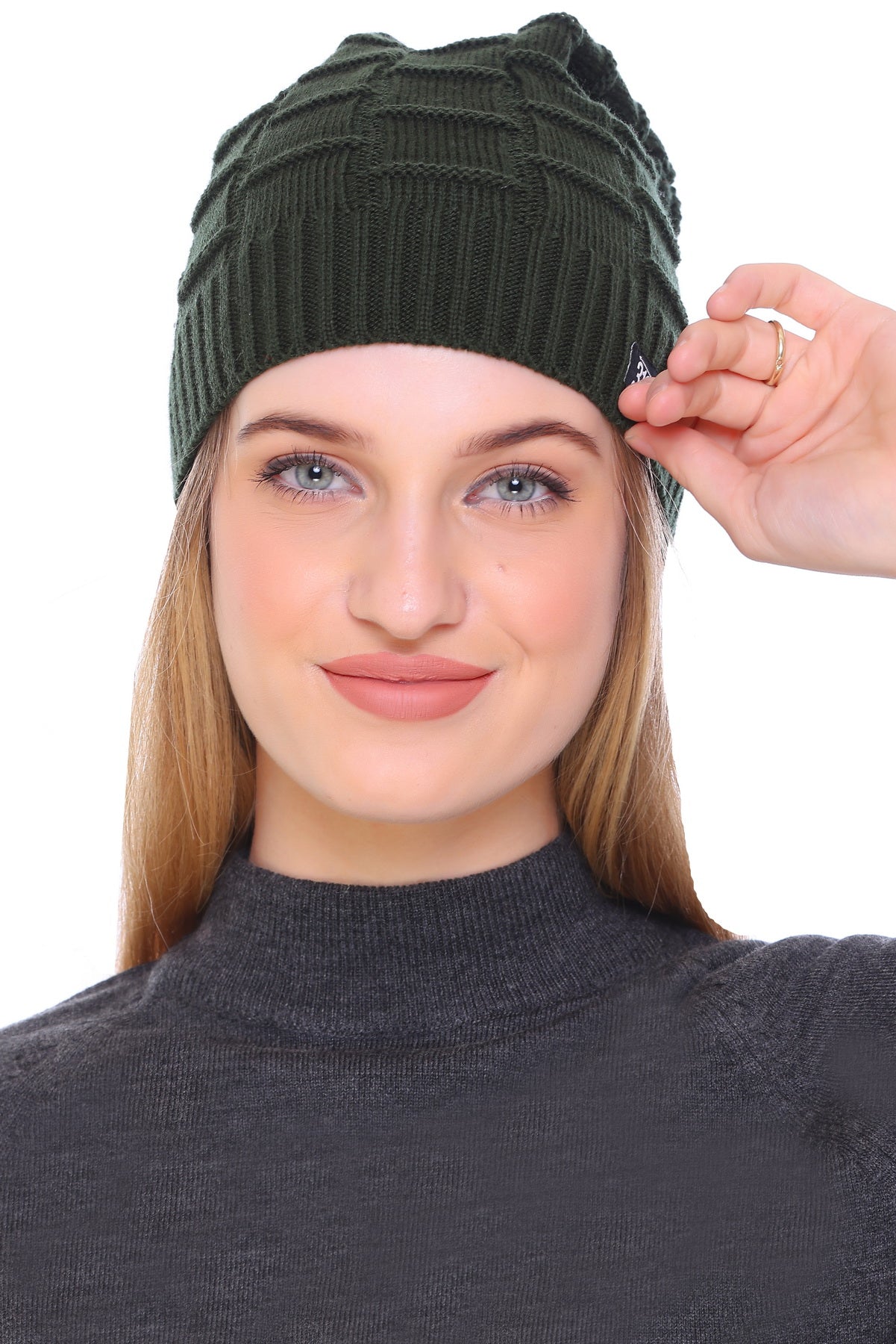 Snuggle Chic: Ladies Winter Olive Beanie Cap for Ultimate Comfort and Warmth