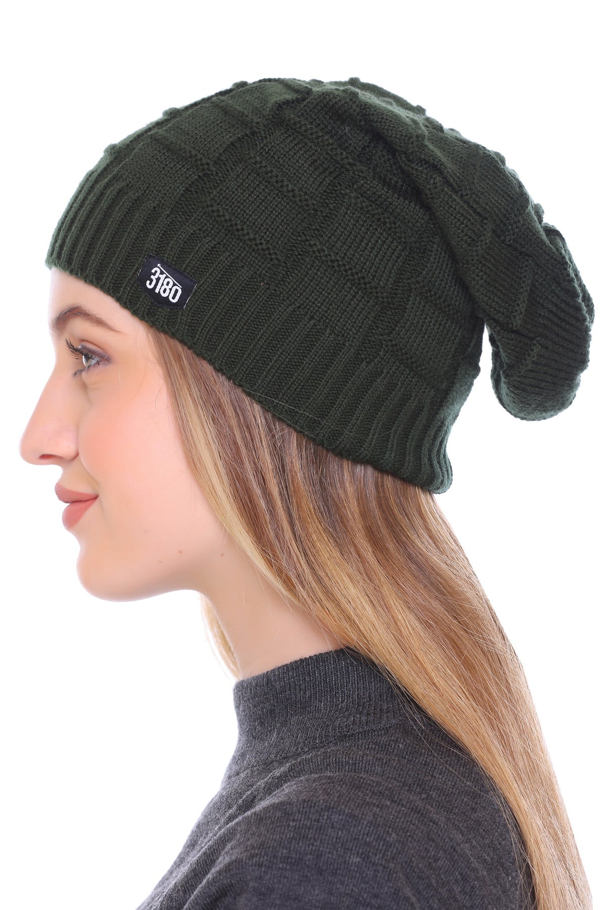 Snuggle Chic: Ladies Winter Olive Beanie Cap for Ultimate Comfort and Warmth